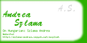 andrea szlama business card